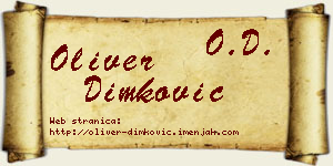 Oliver Dimković vizit kartica